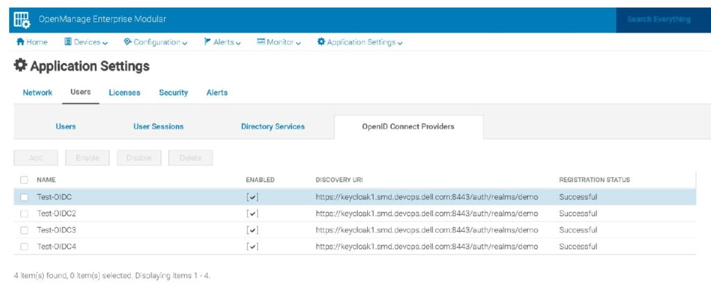 Screenshot of OpenID Conenct Provider Tab in OME-M
